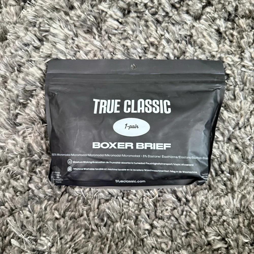 True Classic Boxer Briefs in Black, Size XL​​​​​​